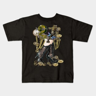 21st Steampunk Birthday girl Party-gift Kids T-Shirt